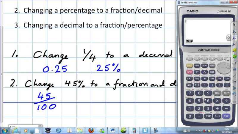percent calculator with fraction
