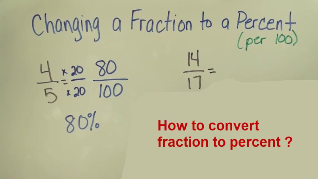 how to convert fraction to percent