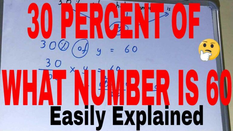 How To Find 30 Percent of A Number On Calculator or in Excel