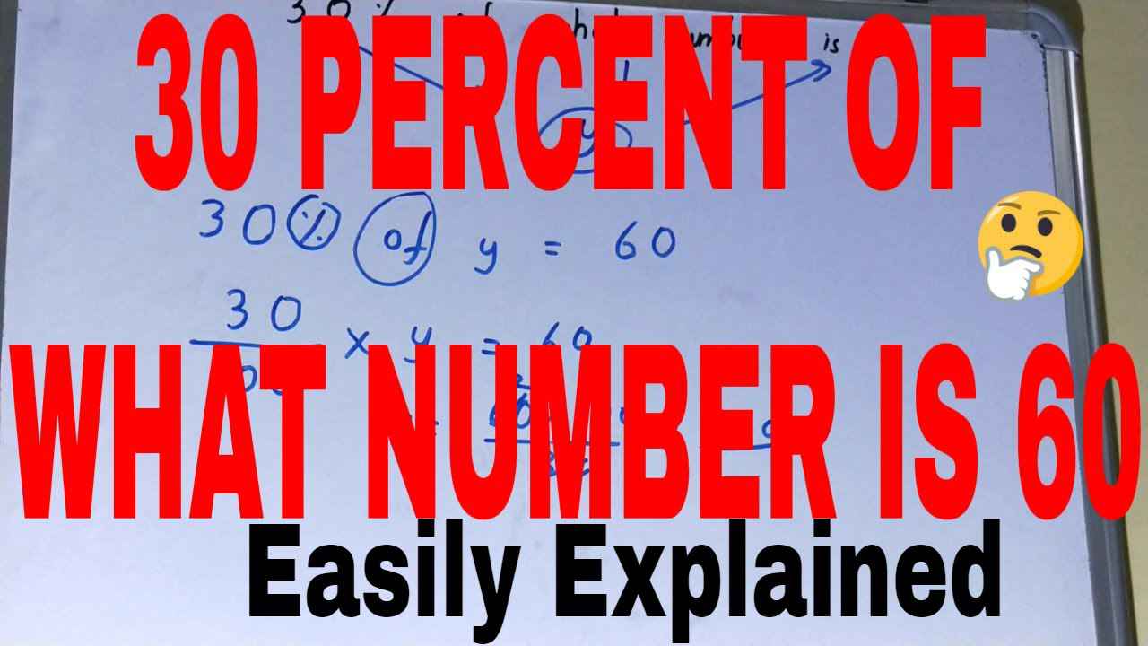 How To Find 30 Percent Of A Number On Calculator Or In Excel