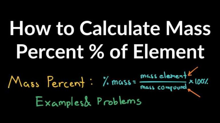 Percent Mass Calculator In Chemistry Volume, Change etc