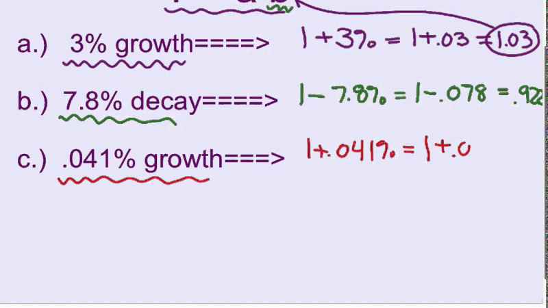 Find Growth Decay Percentage Calculator